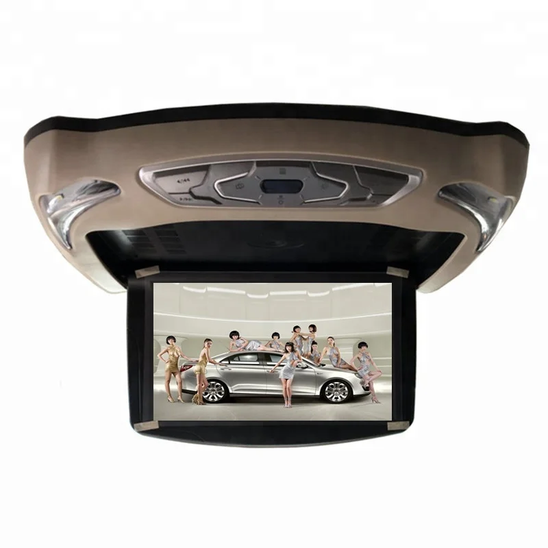 Eidada Factory's 10.1 Inch Car Roof Mount Flip TV/DVD Player Monitor FM Transmitter SD Card for Overhead Entertainment Games
