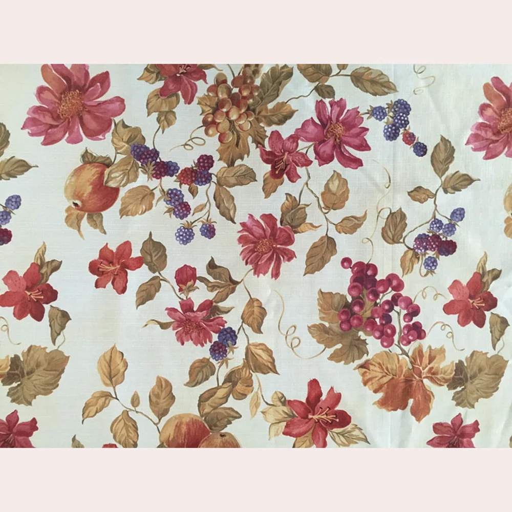 Оптовая продажа скатерть из 100% полиэфирной ткани с виноградным дизайном напечатанная для свадебного использования