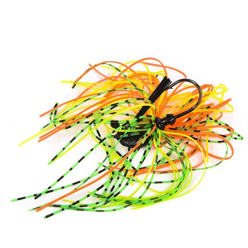 A007 high quality New style producer wholesale fishing tackle swim jig grade one bullet head hooks with skirt