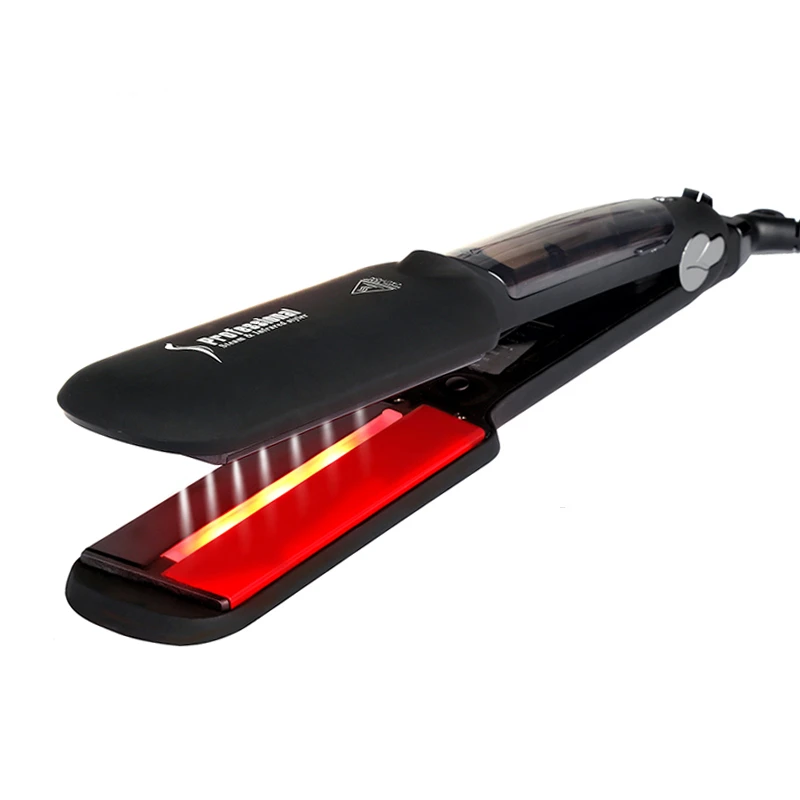 professional infrared flat iron tourmaline ceramic hair straightener 2 inch wide