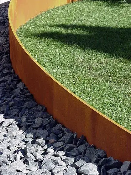 Corten Steel Lawn Edging Metal Fence Flexible Border