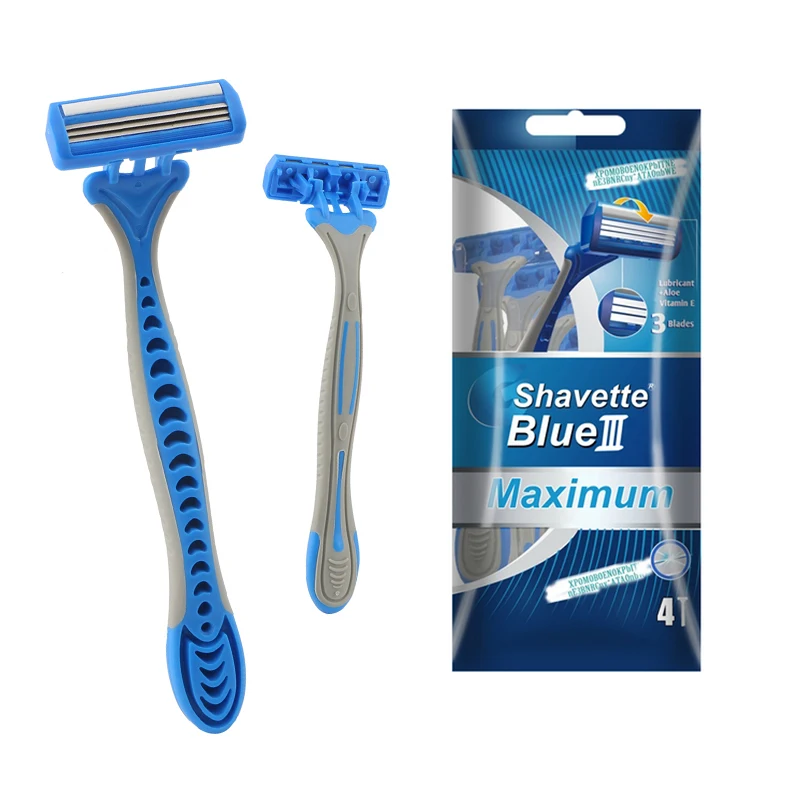 LOW MOQ Triple Blade with Pivoting Head Disposable razor