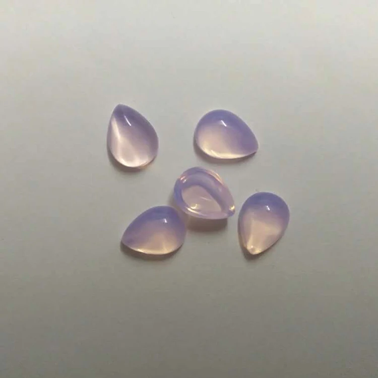 Pear Cut Glass Gem Stones Cabochon Synthetic Moonstone