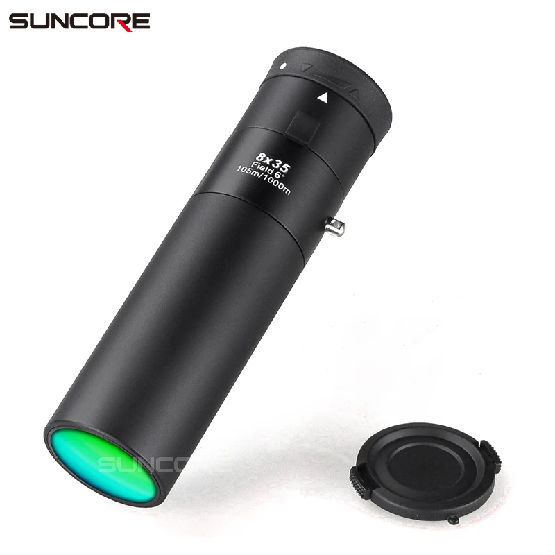 SUNCORE 8x35Focus оптика с многослойными линзами BAK4 призматическая точечная труба со штативом и адаптером для мобильного телефона