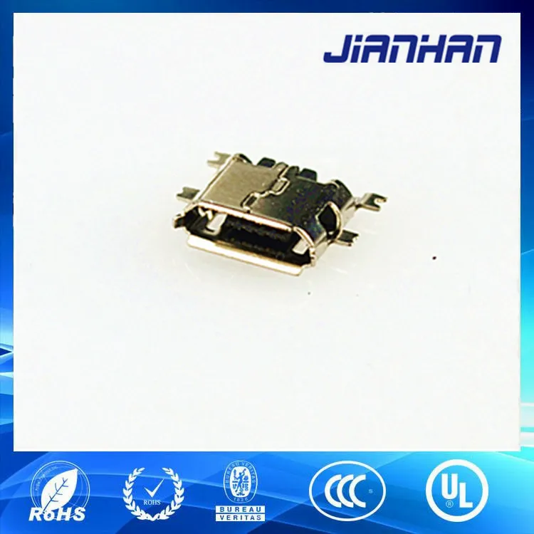 
 Микро 5pin usb 2.0 тип в разъем-розетка с медная раковина  