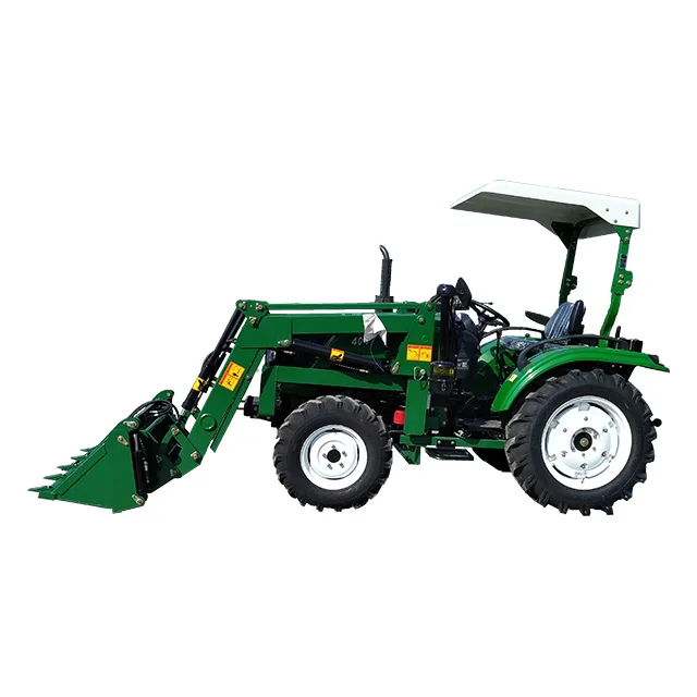 Farm Machine 50 60hp Tractor 80hp with Loader Bucket Good Quality