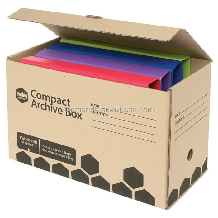 Custom Size Archive Storage Corrugated Files Document Packaging Carton Box