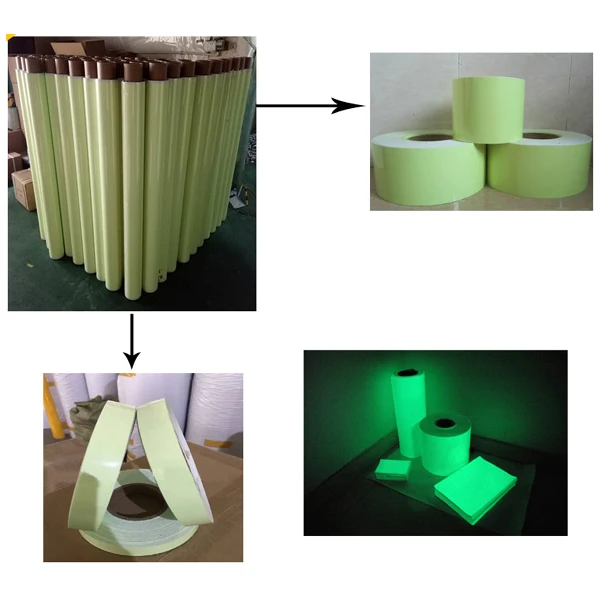 Matt Glow in the Dark Self Luminous Vinyl Siding Film Pvc Material Photoluminescent Plastic Sheet Stickers for Inkjet Printer