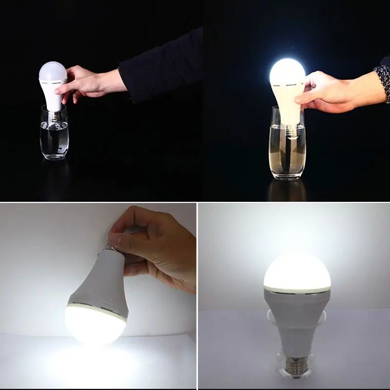 Ampoule LED Portable avec crochet Rechargeable par USB lumière