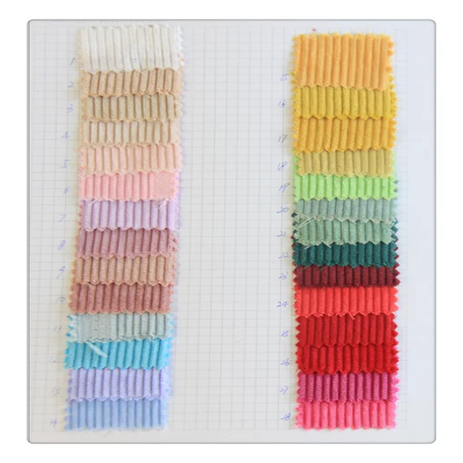 Вельветовая ткань для брюк 210gsm 90% полиэстер 8 wale