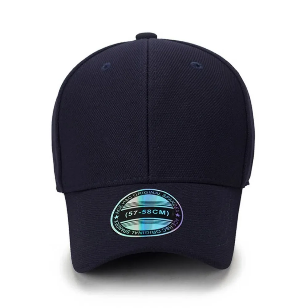 Wool Baseball Caps Closed Cotton Navy 