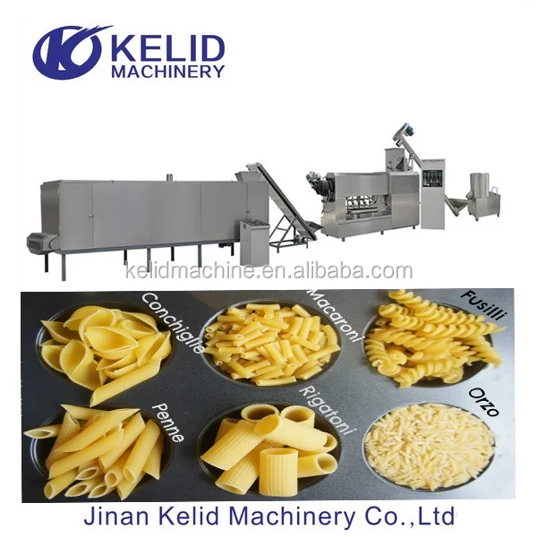 Automatic Electric Industrial Macaroni Pasta Extruder Production Line  Making Machine