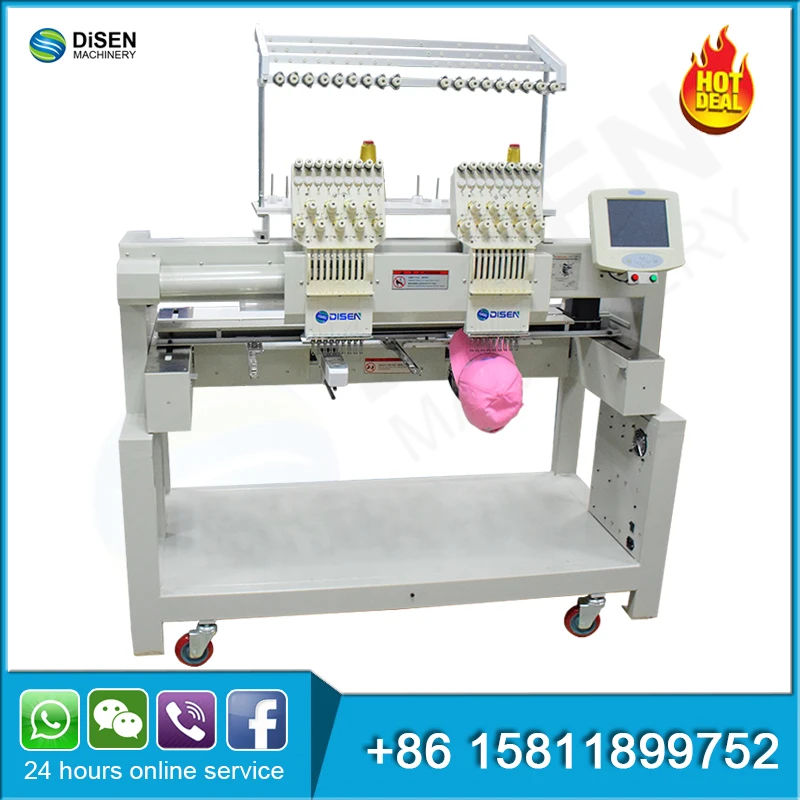 China Schiffli Craigslist Seeing Sheen Sequin Beads Small 2 Head Used Cap Sewing Computerized Embroidery Machine Price in India