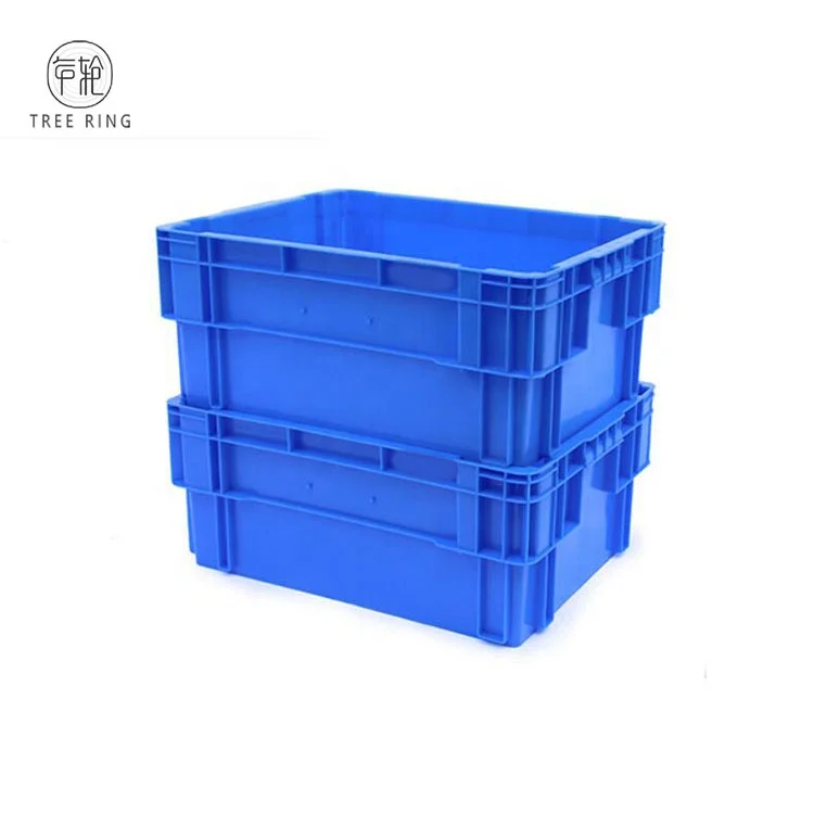 Uncollapsible Stack Nest Plastic Tote Rigid Fish Container for Water and Seafood Storage