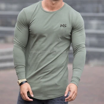 New SLTS659 Muscle Fit Men Long Sleeve T Shirt