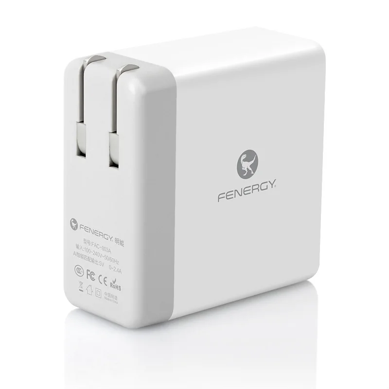 
OEM ODM manufacturer 22W 4.4A output multi port smart usb home charger with built in smart IC chip for mobile phone and tablet 