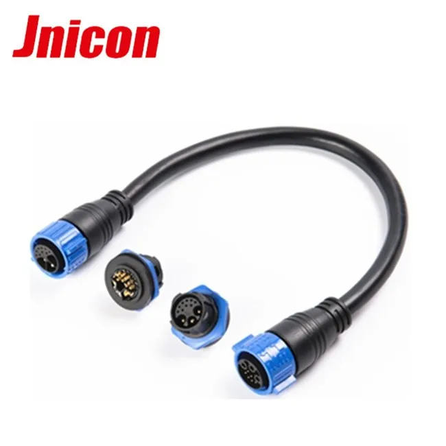Conector M19 IP68 Resistente Al Agua, 20A, Con 7 Pines – Ideal Para Cableado Eléctrico Seguro Y Sellado