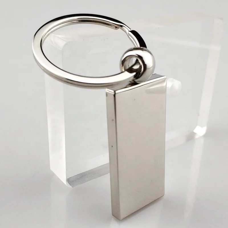 Luxury Car Accessory Pendant Blank Custom Rectangle Metal Keychain