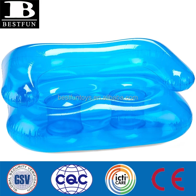 Высокопрочный пластиково-надувной 2-местный диван складной прозрачный двойной воздушный диван-кровать портативный прочный пляжа крупного плана диван кресло