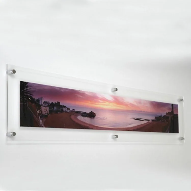 Magnetic Large Acrylic Floating Picture Frame With Screw