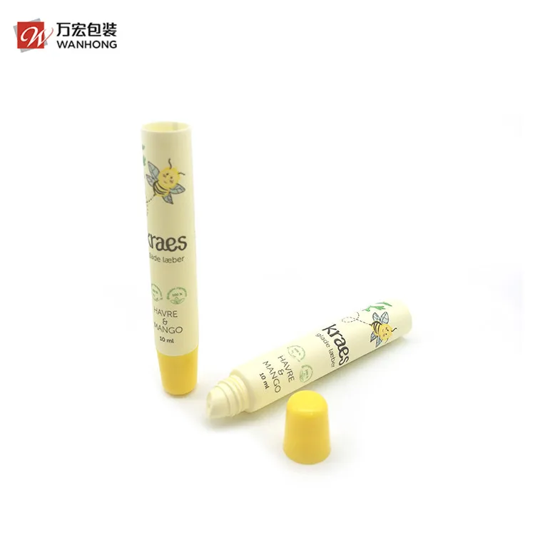 Balm Plastic Tubes Promotional Custom Plastic Empty Cosmetic Soft Packing Lip Balm PE Tube