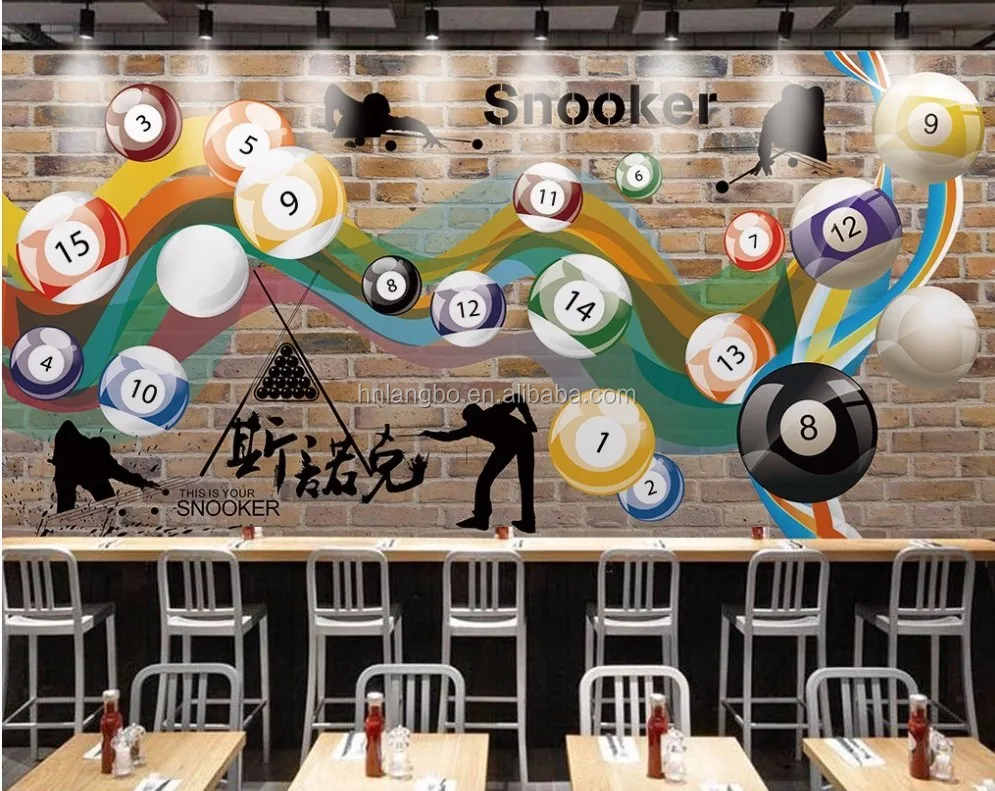 ビリヤードホールレトロ3dステレオベッドルームホテルバスルーム壁画カスタムレストラン高品質壁紙 Buy 3d壁紙 ビリヤードホール壁紙 高品質壁紙 Product On Alibaba Com
