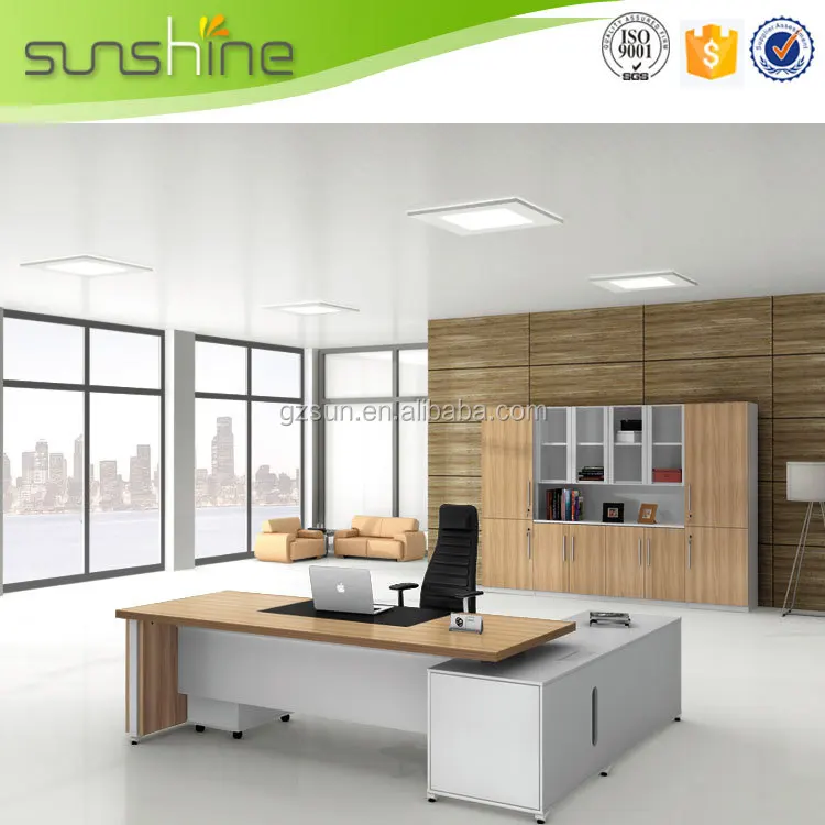 Sunshine Modern Office Furniture Factory Direct Prices Wooden Manager Executive Desk
