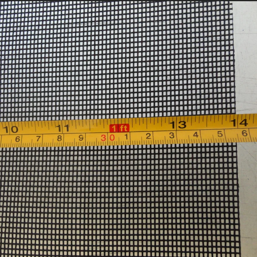 15x11 Mesh Black PVC Coated Polyester Pet Safety Screen Mesh