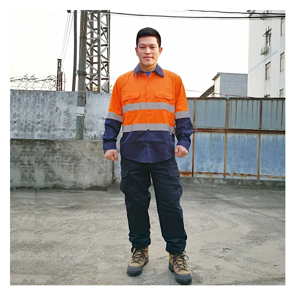 Hi Vis Workwear Work Uniform Shirt With 
