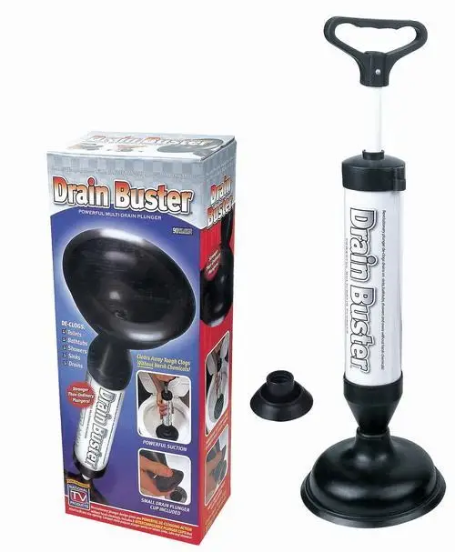 New Powerful Multi Drain Buster Plunger Toilet Sink Clog Sucker Remover Two Head