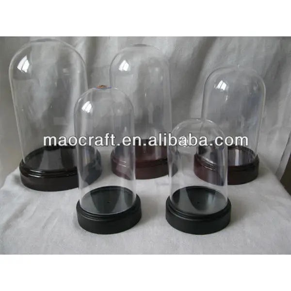 Plastic Dome Display Case w/ Clear Base, 6-Inch, Medium