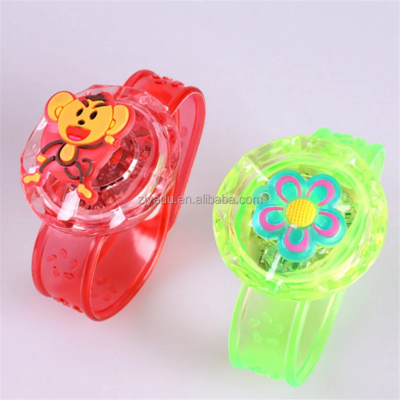 Рождественские Разноцветные часы со светодиодной подсветкой, светящийся браслет для детей, детская игрушка