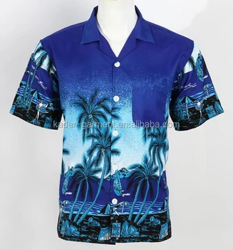 Camisa de praia havaiana de manga curta masculina, camisas