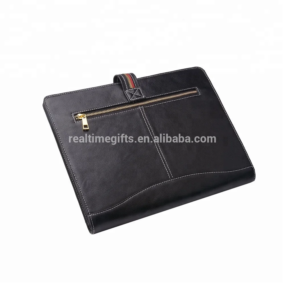 
Роскошная Многофункциональная офисная черная деловая папка A4 из искусственной кожи с калькулятором 