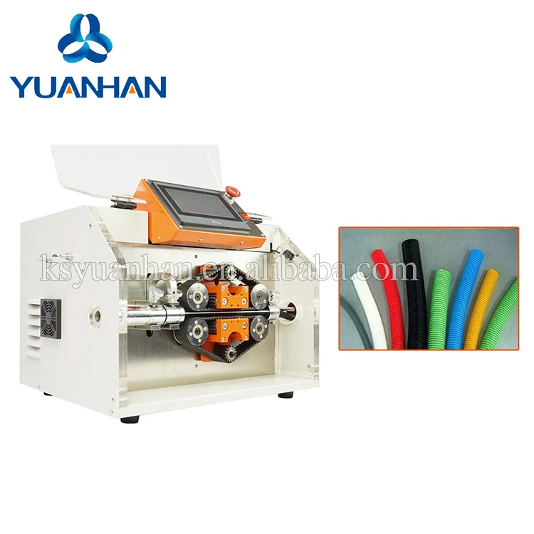 High Precision Tube Cutting Machine With Rotary Blades Knife Corrugated PE PVC Plastic Hose Cutter