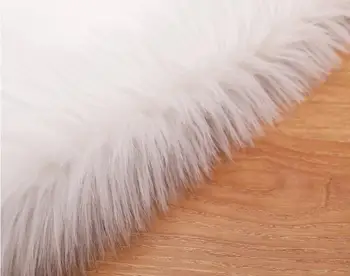Faux white fur rug on sale