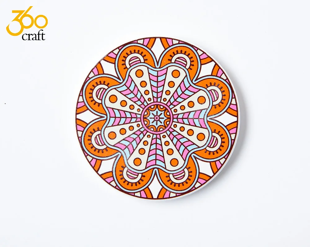 Waterproof Water Absorbent Custom Printed Heat Resistant Ceramic Coaster Cup Mat