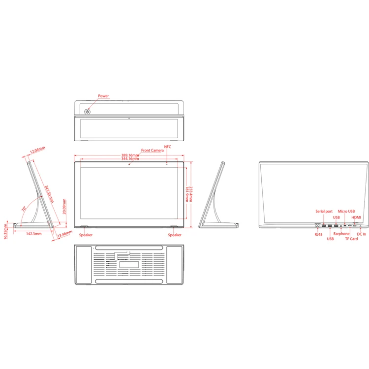 L-стиль маленький размер 13 дюймов IPS-панель ЖК-дисплей все в одном планшетный ПК android для настольной