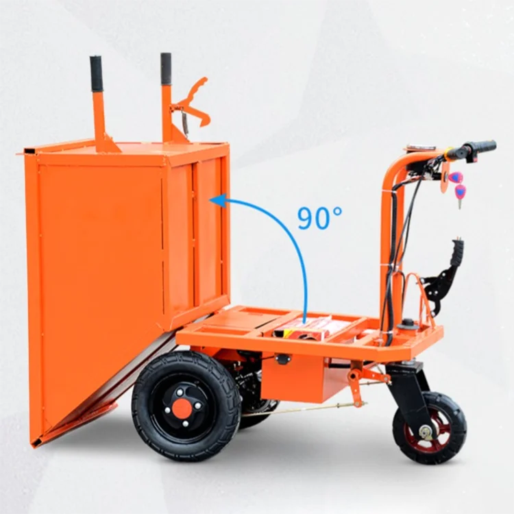 Mini dumper wheelbarrow garden   electric 3 wheels wheelbarrow price  included delivery fee for Indonesia