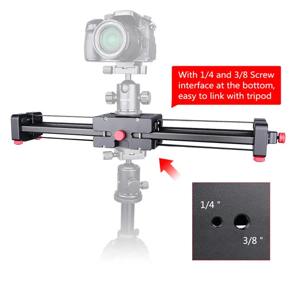 50cm Adjustable DSLR Video Camera Slider Double Distance Stabilizer for DSLR DV Camera Dol
