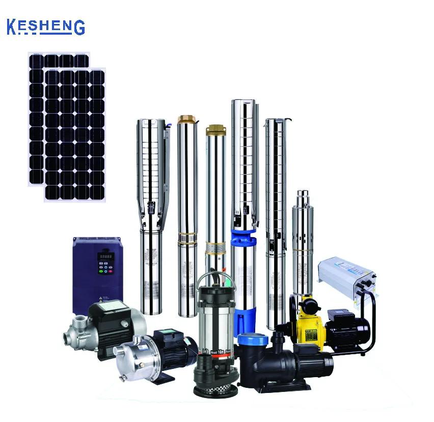 3″ 4″ 6″ DC brushless submersible solar water pump with MPPT controller