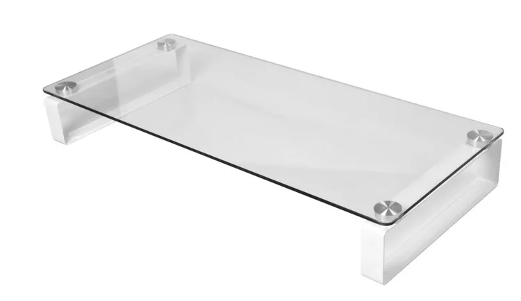 Adjustable Glass Computer Monitor Riser Stand