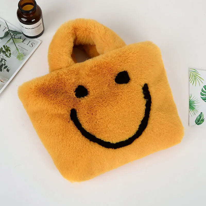 Smile Faux Fur Small Shoulder Bag