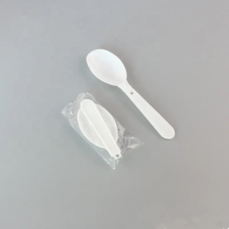 Custom Individual Wrapped Disposable Folding Plastic Spoon Collapsible