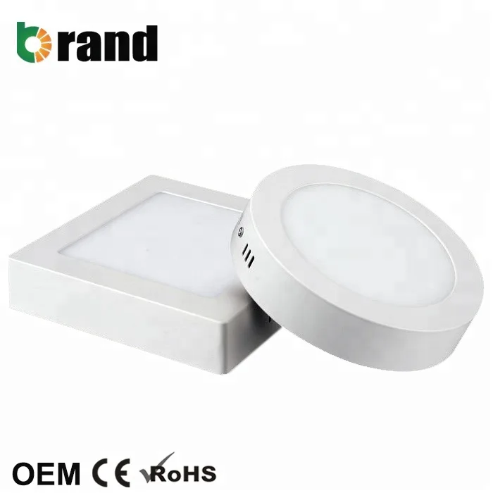 High Quality Aluminum+LGP Mitsubishi Light Guide SMD Chips 18W Face Mounted Round LED Panel Light