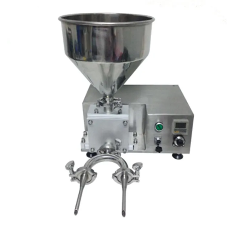 Manual Double Nozzle Sandwich Biscuit Cake Jam Donut Filling Injector Machine