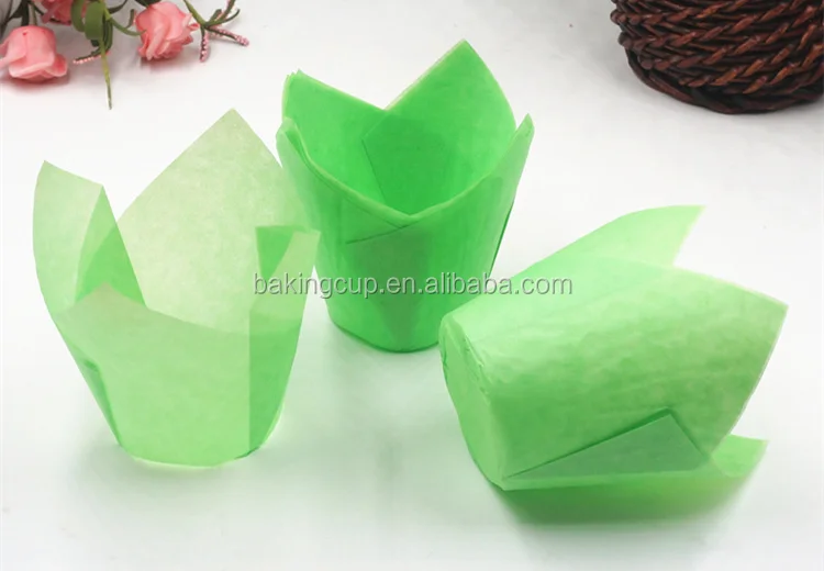 200 PCS Tulip Baking Cups With High Quality Greaseproof Paper Tulip Muffin Cup Cupcake Liners Muffin Wrappers Muffin Liners