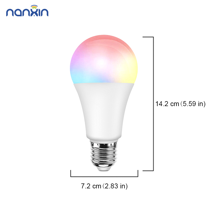 Умная разноцветная Светодиодная лампа E27 с дистанционным управлением через приложение Tuya и Wi-Fi
