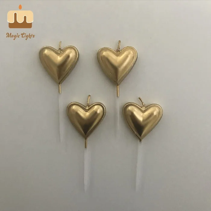 Heart Shaped Gift Decoration Birthday Cake Candle From China