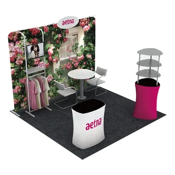 10*20 Jewelry Exhibition Booth Pop Up Trade Show Stand Wall Banner Equipment Flooring Display
